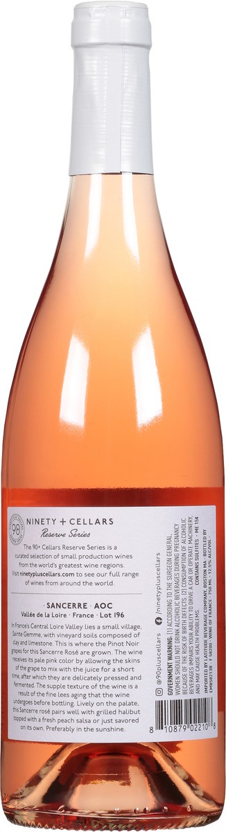slide 2 of 10, 90+ Cellars Vallee de la Loire Freance Lot 196 Sancerre Rose 750 ml, 750 ml