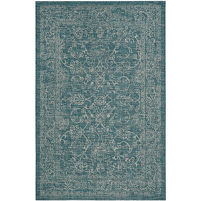 slide 1 of 1, Destination Summer Courtyard Indoor/Outdoor Area Rug - Turquoise, 5 ft x 7 ft