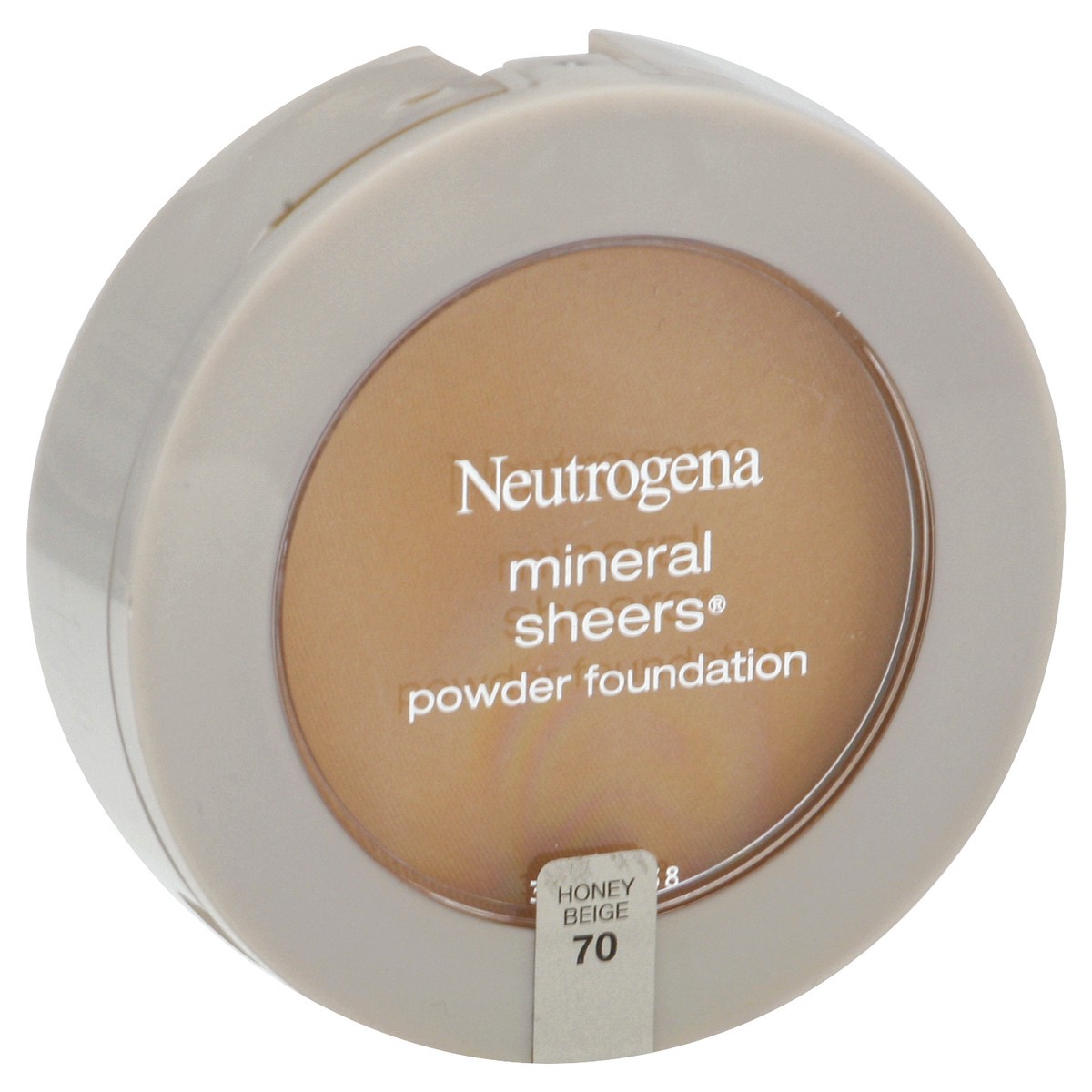 slide 6 of 9, Neutrogena Mineral Sheers Compact Powder Foundation, Lightweight & Oil-Free Mineral Foundation, Fragrance-Free, Honey Beige 70,.34 oz, 0.34 oz