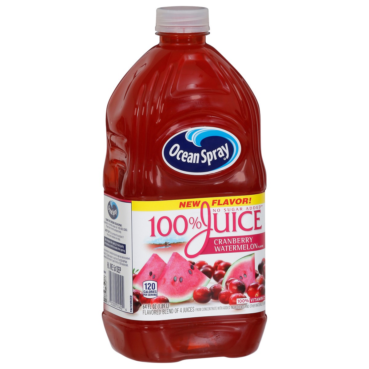 slide 9 of 9, Ocean Spray 100% Juice Cranberry Watermelon Juice Blend, 64 Fl Oz Bottle, 64 fl oz