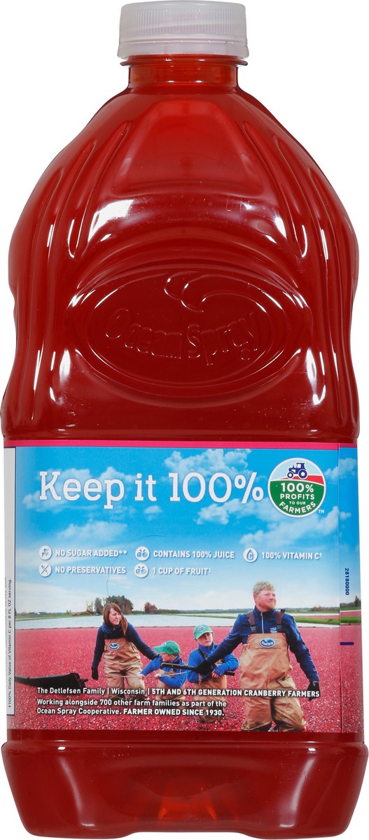 slide 5 of 9, Ocean Spray 100% Juice Cranberry Watermelon Juice Blend, 64 Fl Oz Bottle, 64 fl oz
