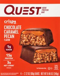 Quest Hero Chocolate Caramel Pecan Protein Bar - 8.48 oz