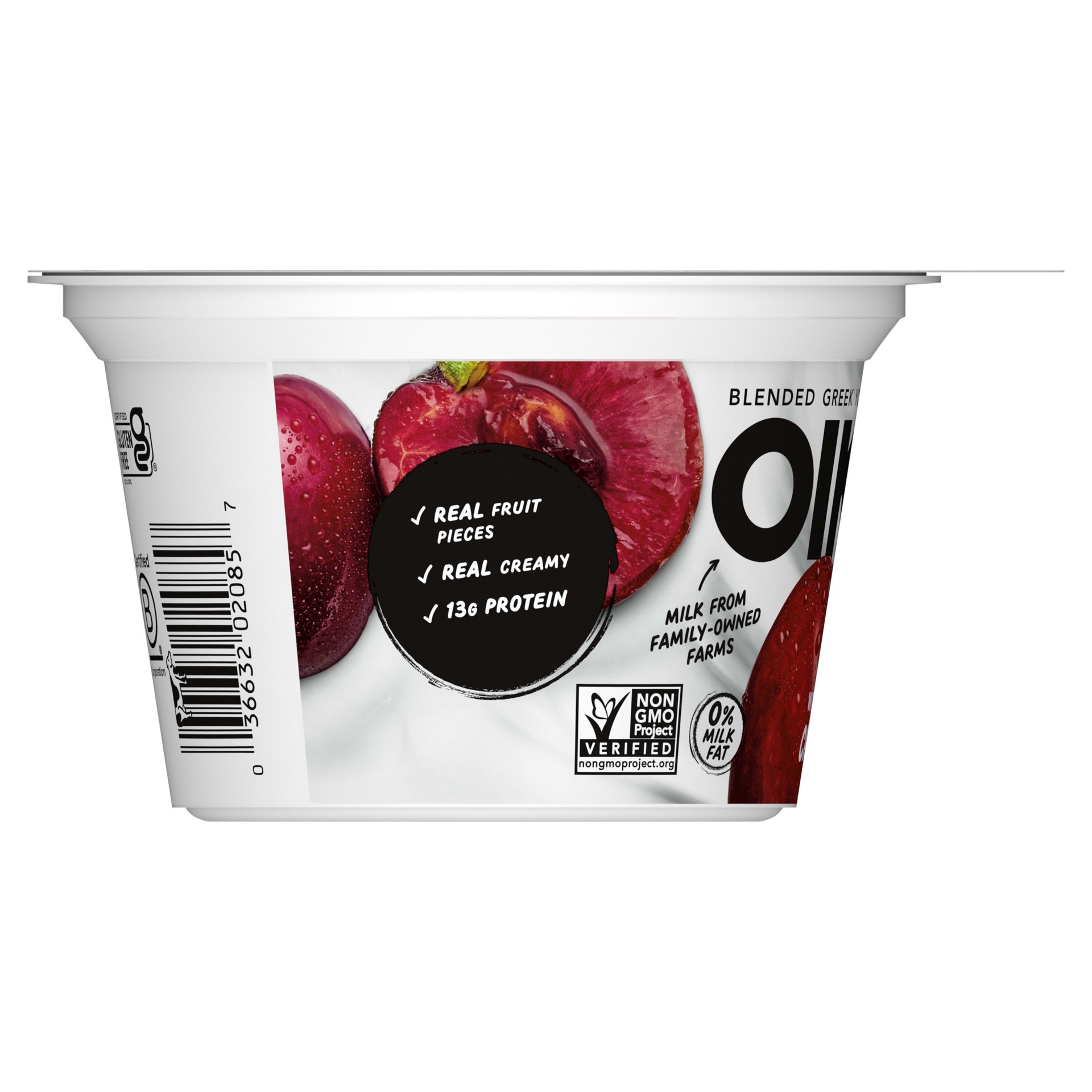 slide 3 of 5, Oikos Blended Greek Nonfat Yogurt, Cherry, 5.3 oz., 5.3 oz