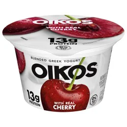 Oikos Blended Greek Nonfat Yogurt, Cherry, 5.3 oz.