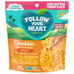 Follow Your Heart Dairy Free Cheese, Shredded Cheddar Style, Vegan, Gluten Free, 7 OZ Pack?