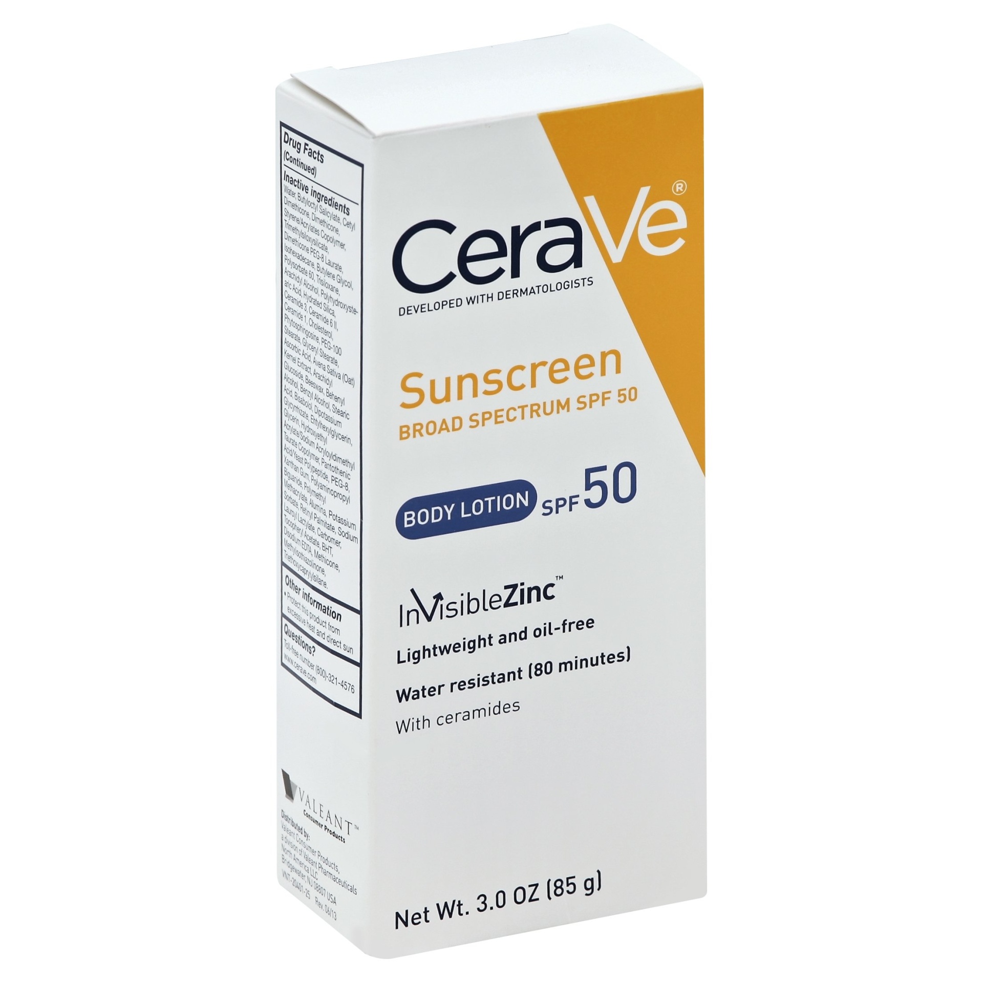 slide 1 of 5, CeraVe Sunscreen Body Lotion SPF 50, per lb