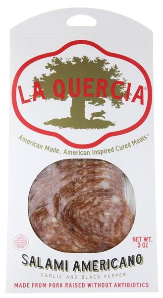 slide 1 of 1, La Quercia Salami Americano, 3 oz