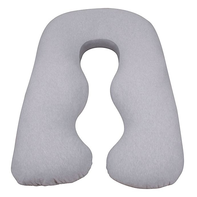 slide 1 of 3, Leachco Back'N Belly Chic Jersey Maternity Body Pillow - Heather Grey, 1 ct