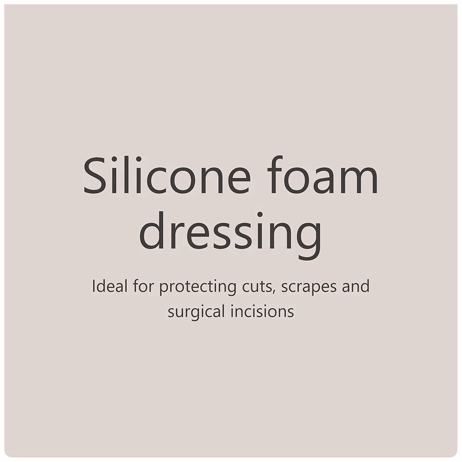 slide 3 of 5, Walgreens Silicone Foam Dressings, 4 in x 4 in, 3 ct