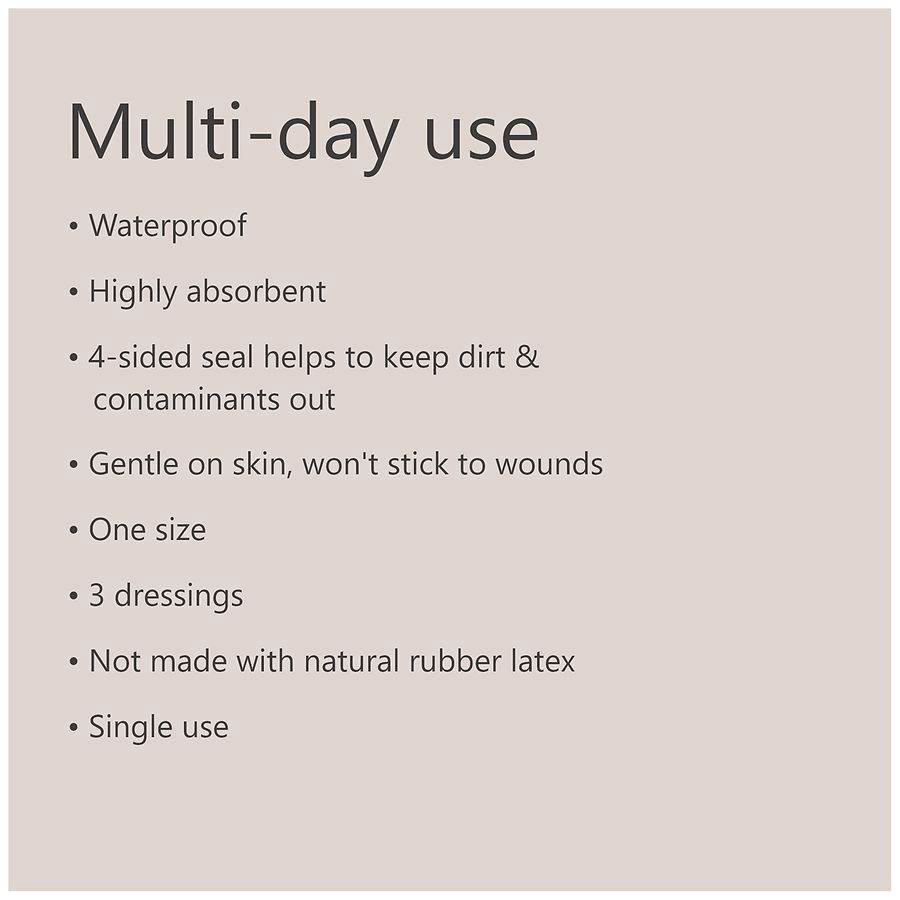 slide 4 of 5, Walgreens Silicone Foam Dressings, 4 in x 4 in, 3 ct