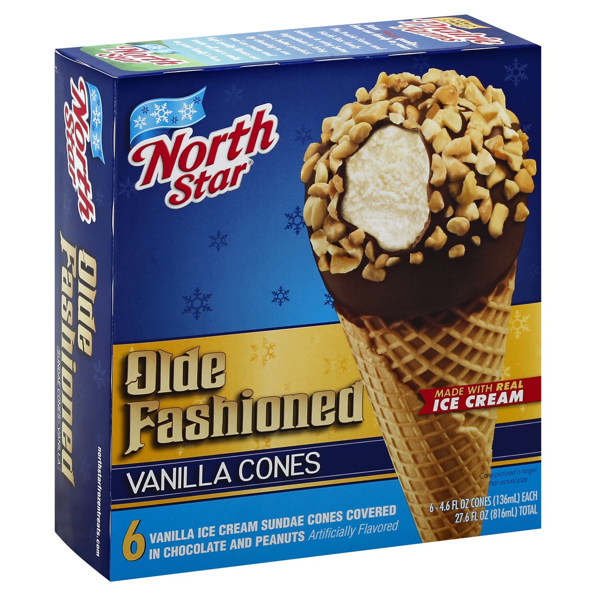 slide 9 of 14, North Star Vanilla Cones Ice Cream 6 ea, 6 ct