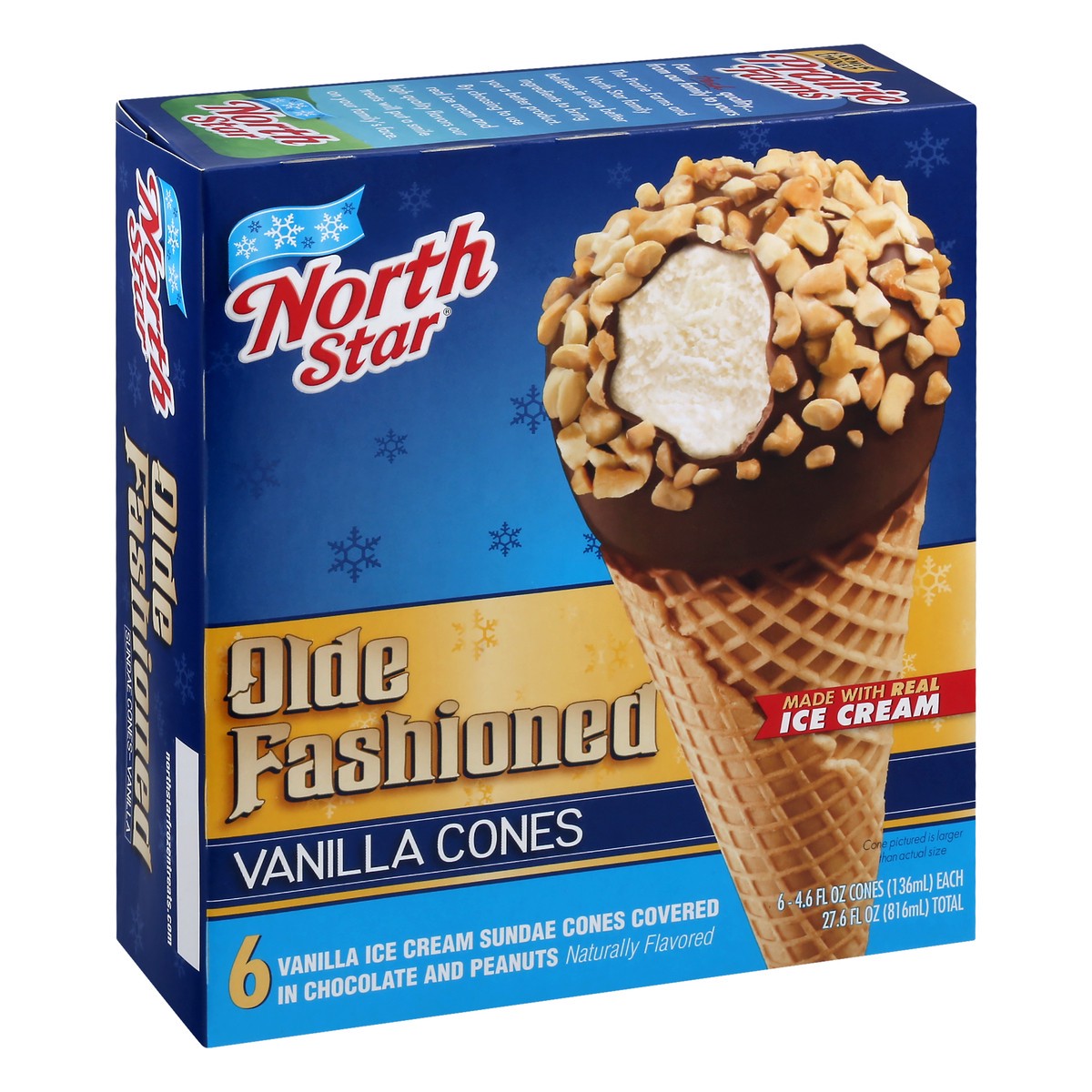 slide 5 of 14, North Star Vanilla Cones Ice Cream 6 ea, 6 ct