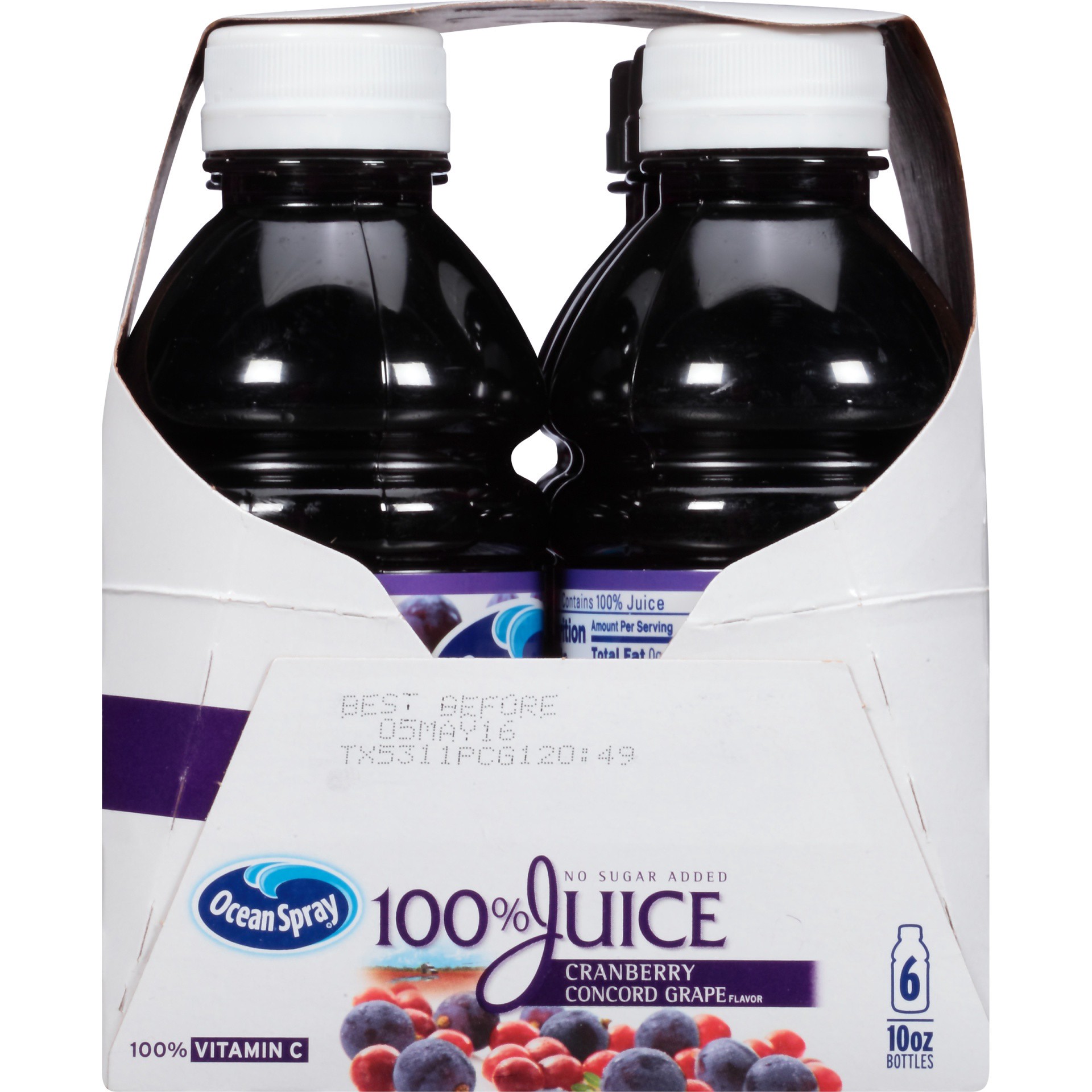slide 6 of 9, Ocean Spray Cranberry Concord Grape 100% Juice Blend, 6 ct; 10 fl oz