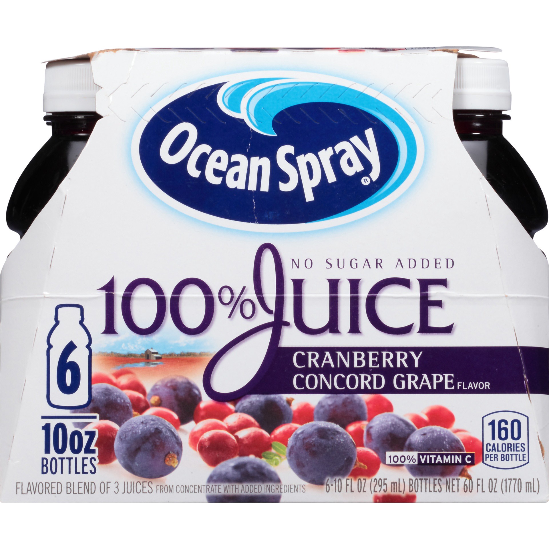 slide 7 of 9, Ocean Spray Cranberry Concord Grape 100% Juice Blend, 6 ct; 10 fl oz