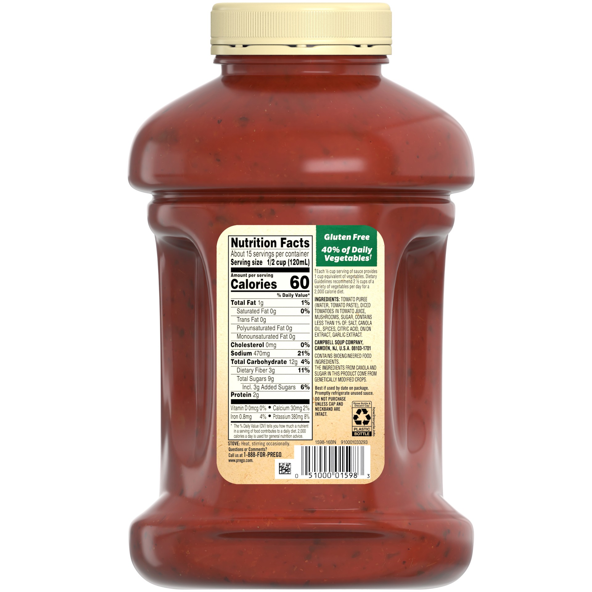 slide 5 of 5, Prego Fresh Mushroom Italian Sauce, 