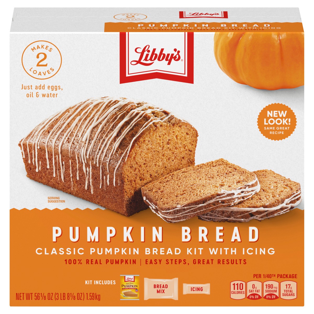 slide 4 of 12, Libby's Classic Pumpkin Bread Kit with Icing, 56.1 Oz, 1 ct