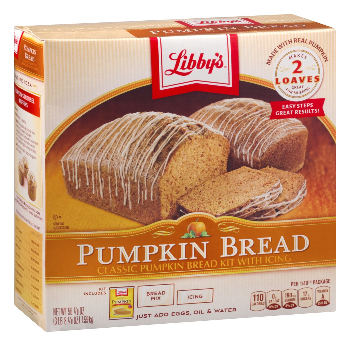 slide 2 of 12, Libby's Classic Pumpkin Bread Kit with Icing, 56.1 Oz, 1 ct