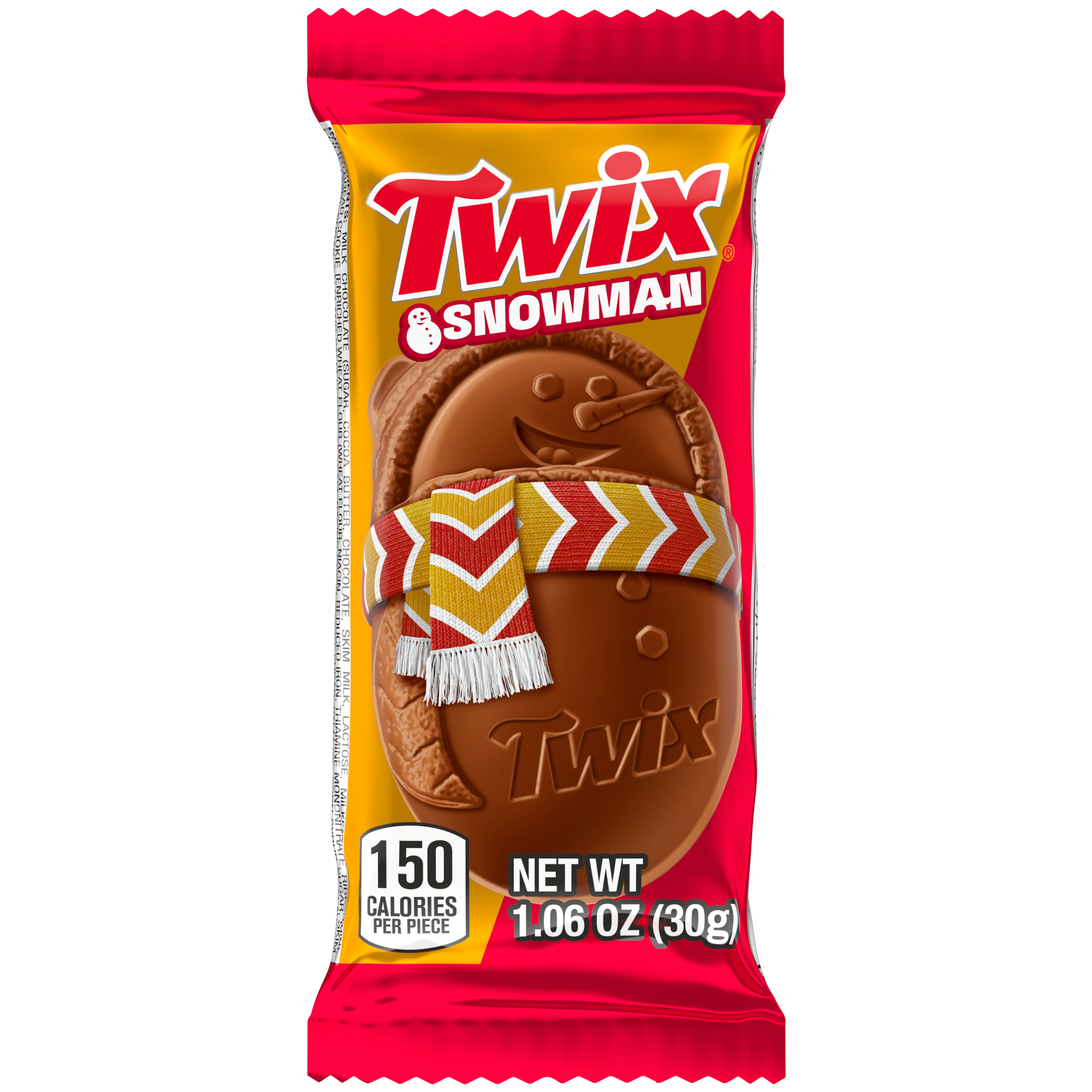 slide 1 of 2, TWIX Caramel Cookie Snowmen Christmas Candy Bar, 1.06 Oz, 1.06 oz
