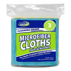 ProLine Cleaning Grade Microfiber Cloths, 3 ct