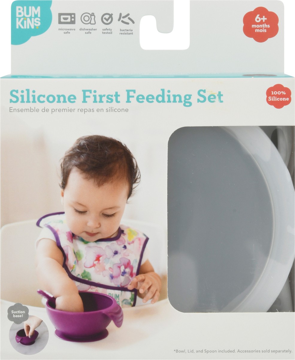 slide 2 of 12, bumkins Silicone First Feeding Set 1 ea, 1 ea