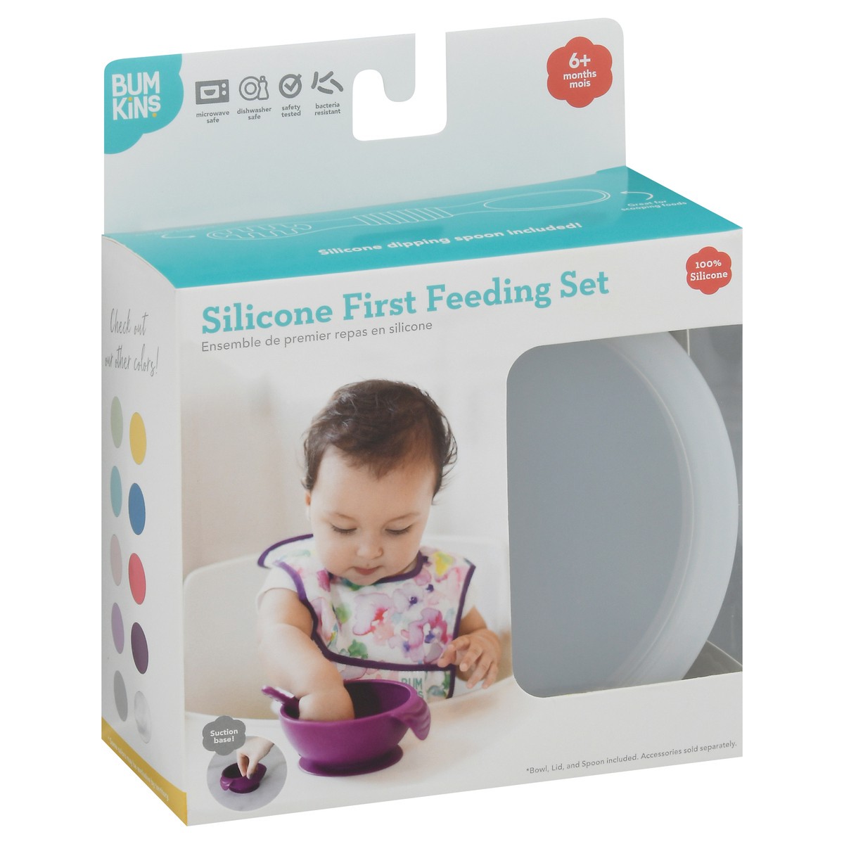 slide 3 of 12, bumkins Silicone First Feeding Set 1 ea, 1 ea