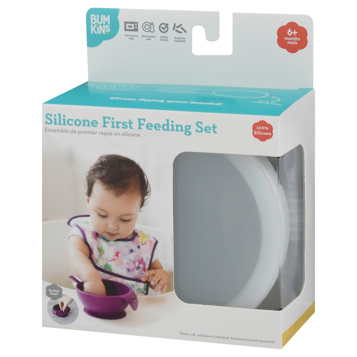 slide 4 of 12, bumkins Silicone First Feeding Set 1 ea, 1 ea