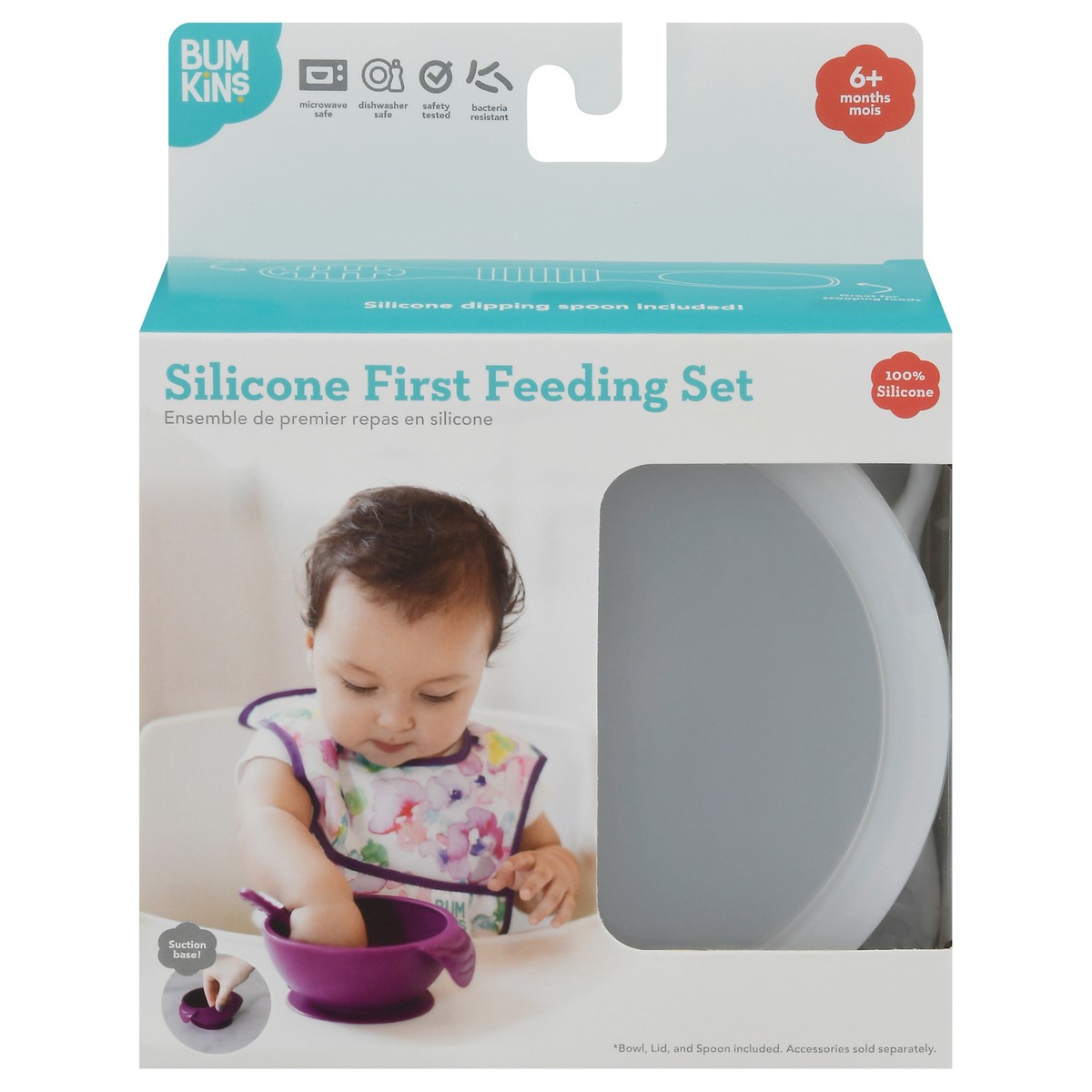 slide 1 of 12, bumkins Silicone First Feeding Set 1 ea, 1 ea