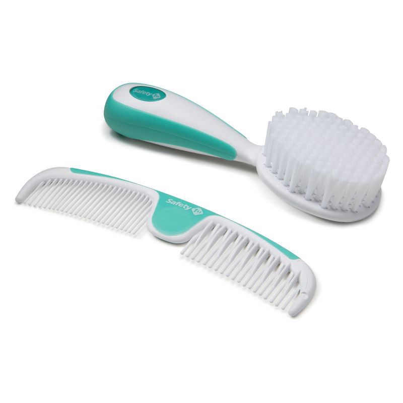 slide 4 of 5, Safety 1st Easy Grip Brush & Comb Set - White, 1 ct