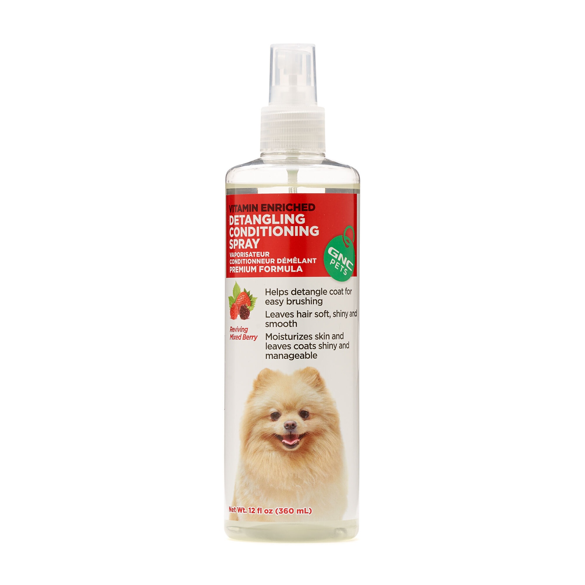 slide 1 of 1, GNC Pets Detangling Conditioning Spray - Reviving Mixed Berry, 12 fl oz