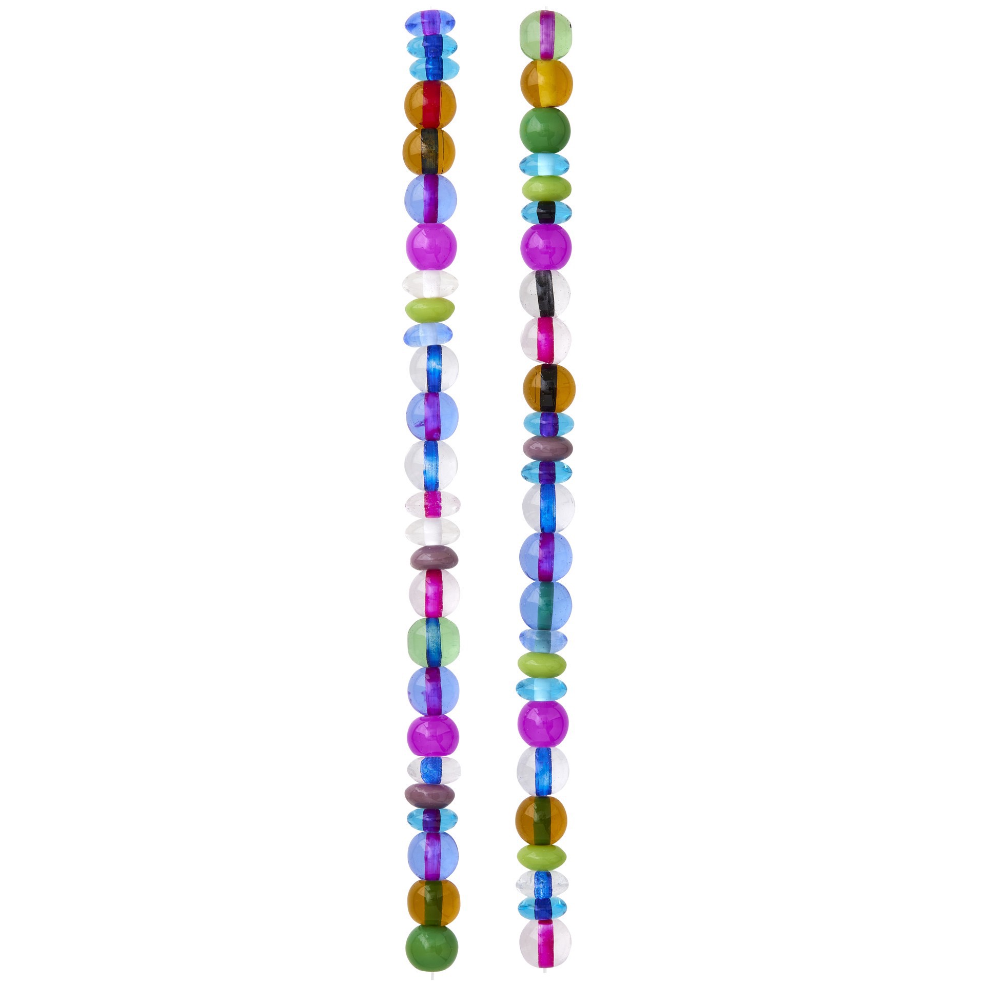 slide 3 of 3, Multicolor Small Lampwork Glass Rondelle Beads, 6mm By Bead Landing, 6 mm