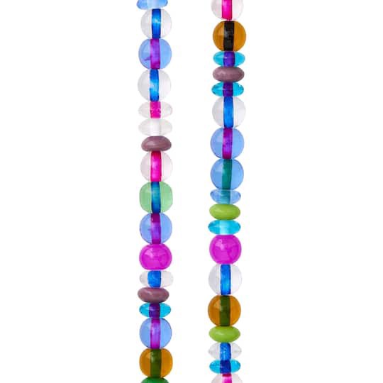 slide 1 of 3, Multicolor Small Lampwork Glass Rondelle Beads, 6mm By Bead Landing, 6 mm