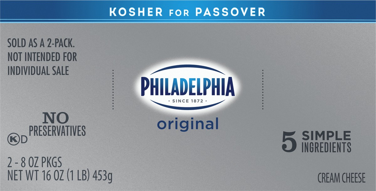 slide 10 of 13, Philadelphia Original Cream Cheese, 2 ct Pack, 8 oz Brick, 2 ct