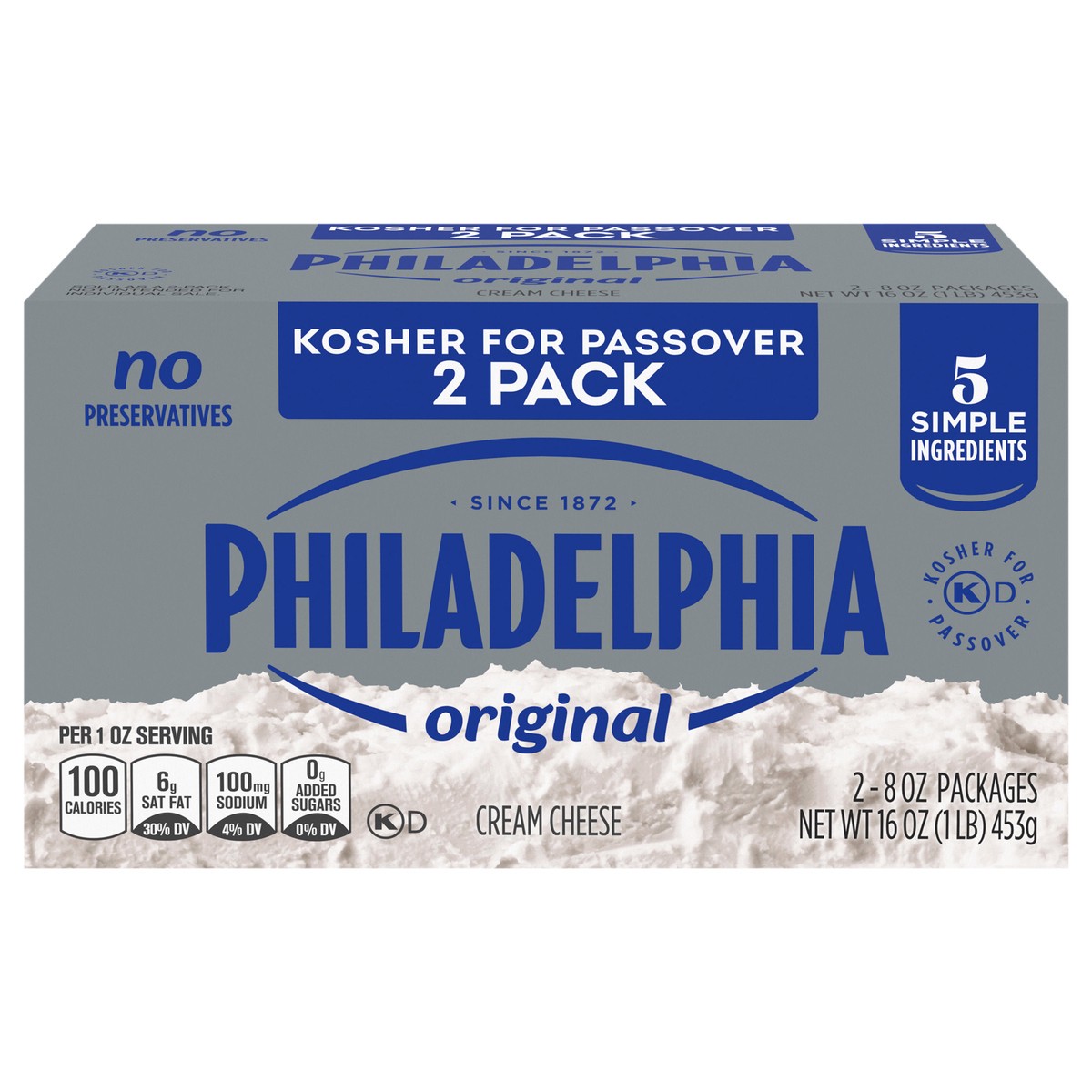 slide 1 of 13, Philadelphia Original Cream Cheese, 2 ct Pack, 8 oz Brick, 2 ct