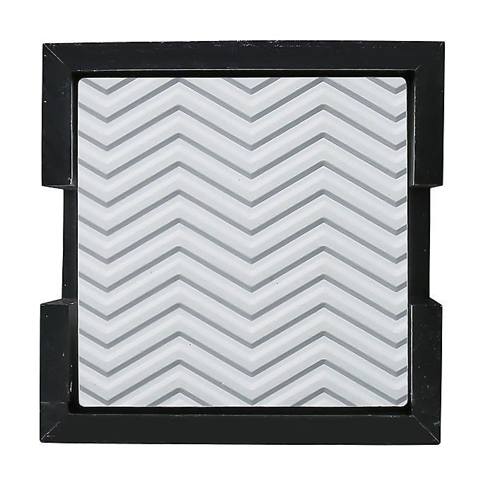 slide 1 of 1, Thirstystone Embossed Chevron Coaster - Holder, 4 ct