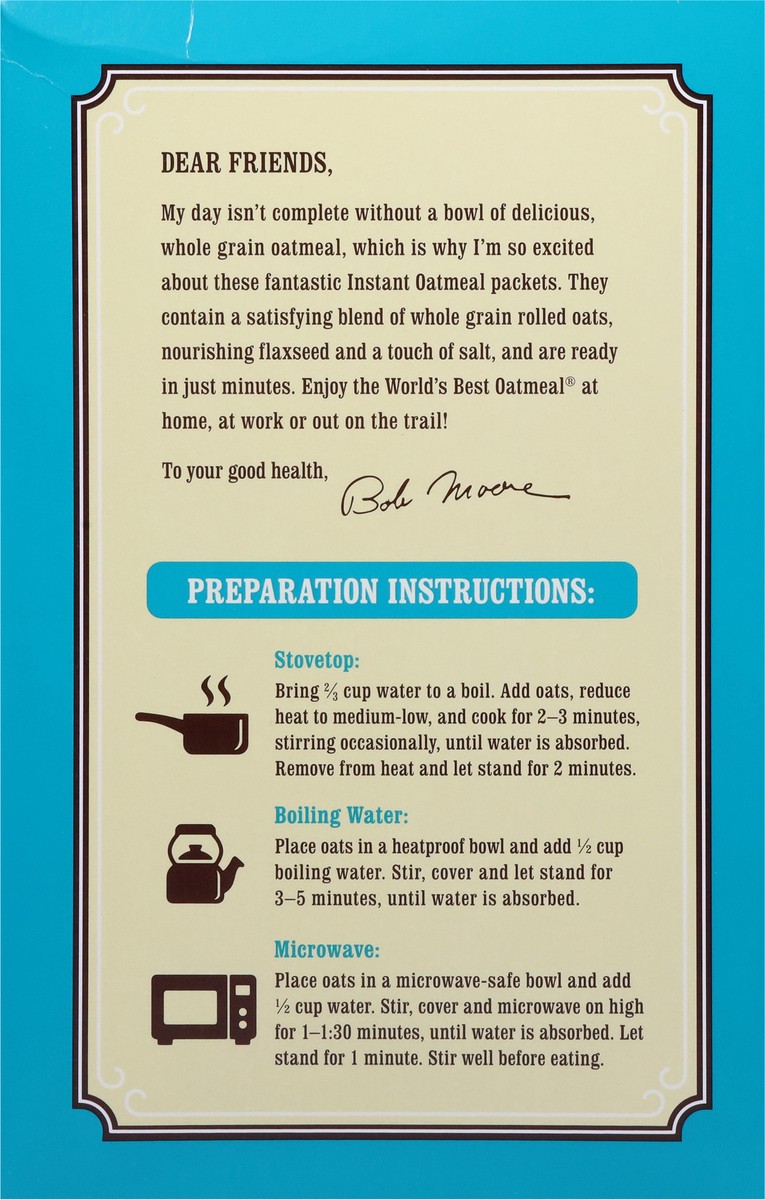 slide 7 of 9, Bob's Red Mill Instant Classic Oatmeal 8 - 1.23 oz Packets, 8 ct