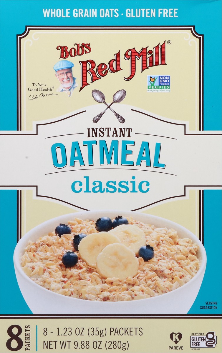 slide 2 of 9, Bob's Red Mill Instant Classic Oatmeal 8 - 1.23 oz Packets, 8 ct