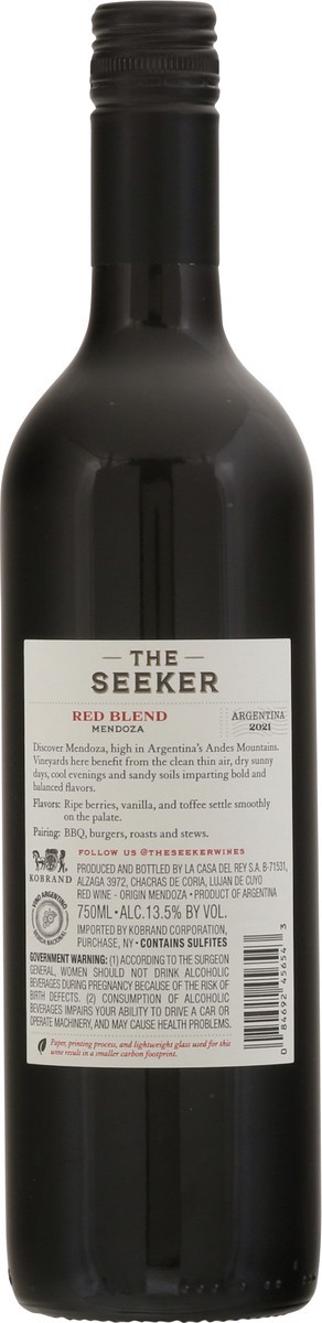 slide 12 of 12, The Seeker 2021 Argentina Mendoza Red Blend 750 ml, 750 ml