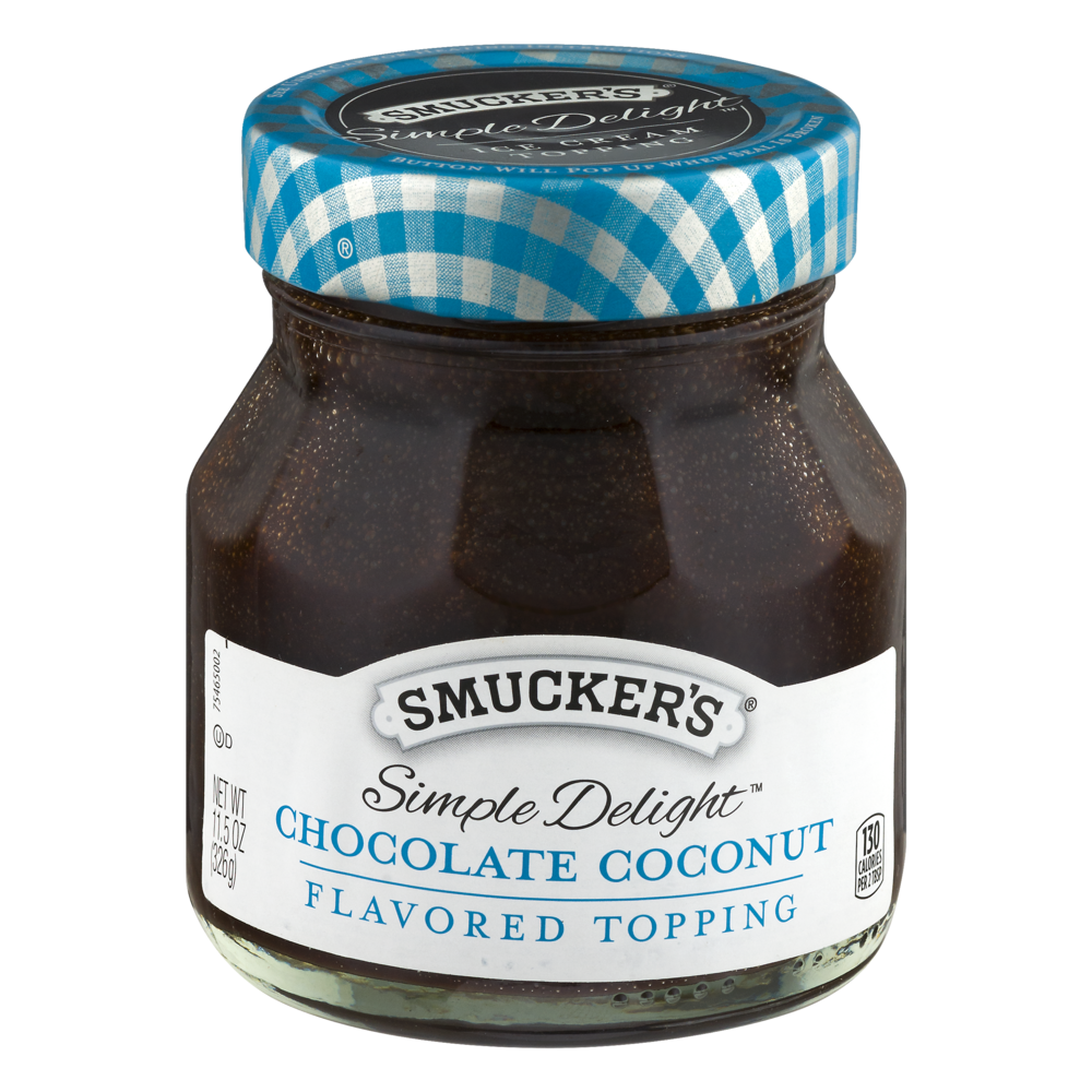 slide 1 of 7, Smucker's Simple Delight Chocolate Coconut Flavored Topping, 11.5 oz