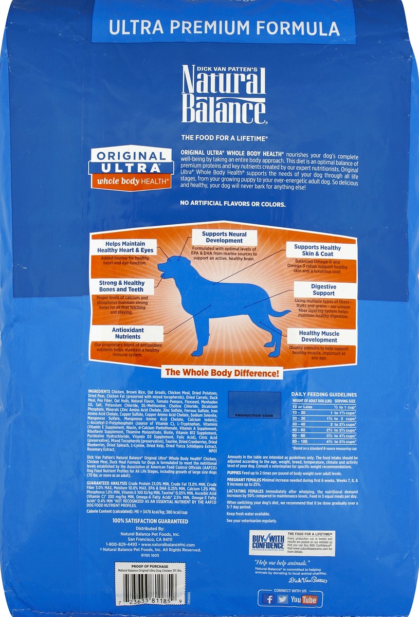 slide 7 of 8, Natural Balance Dog Food 30 lb, 30 lb