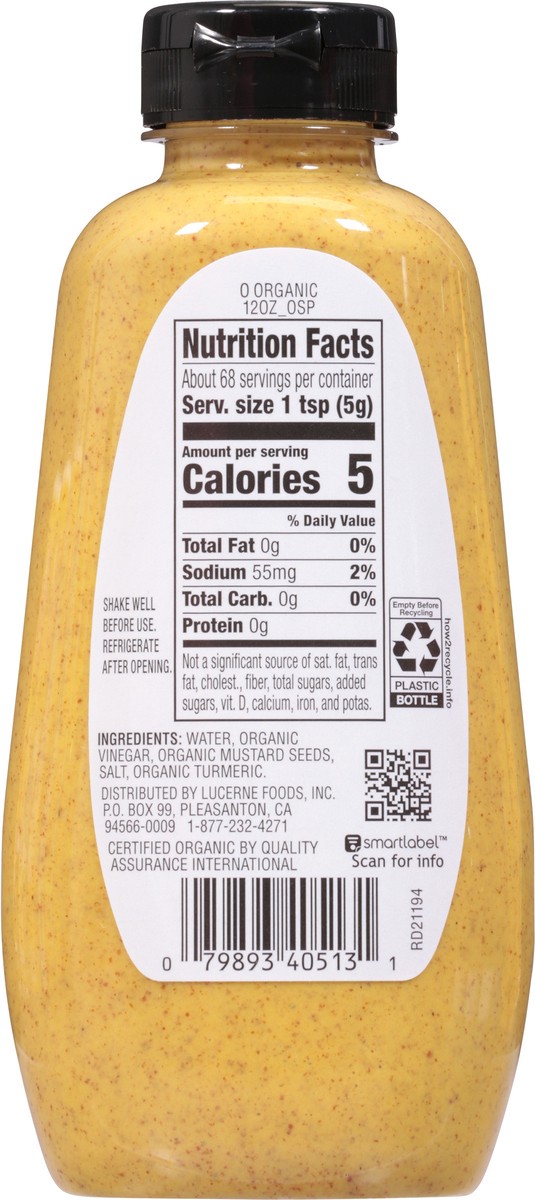 slide 5 of 9, O Organics Organic Spicy Mustard, 12 oz