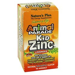 Nature's Plus Animal Parade Kid Zinc Lozenges Tangerine Flavor