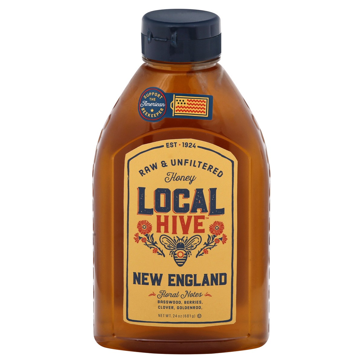 slide 3 of 4, Local Hive Raw & Unfiltered New England Honey 24 oz, 24 oz