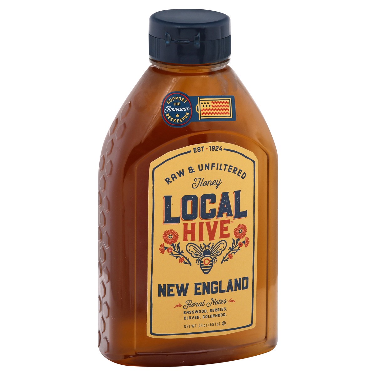 slide 4 of 4, Local Hive Raw & Unfiltered New England Honey 24 oz, 24 oz