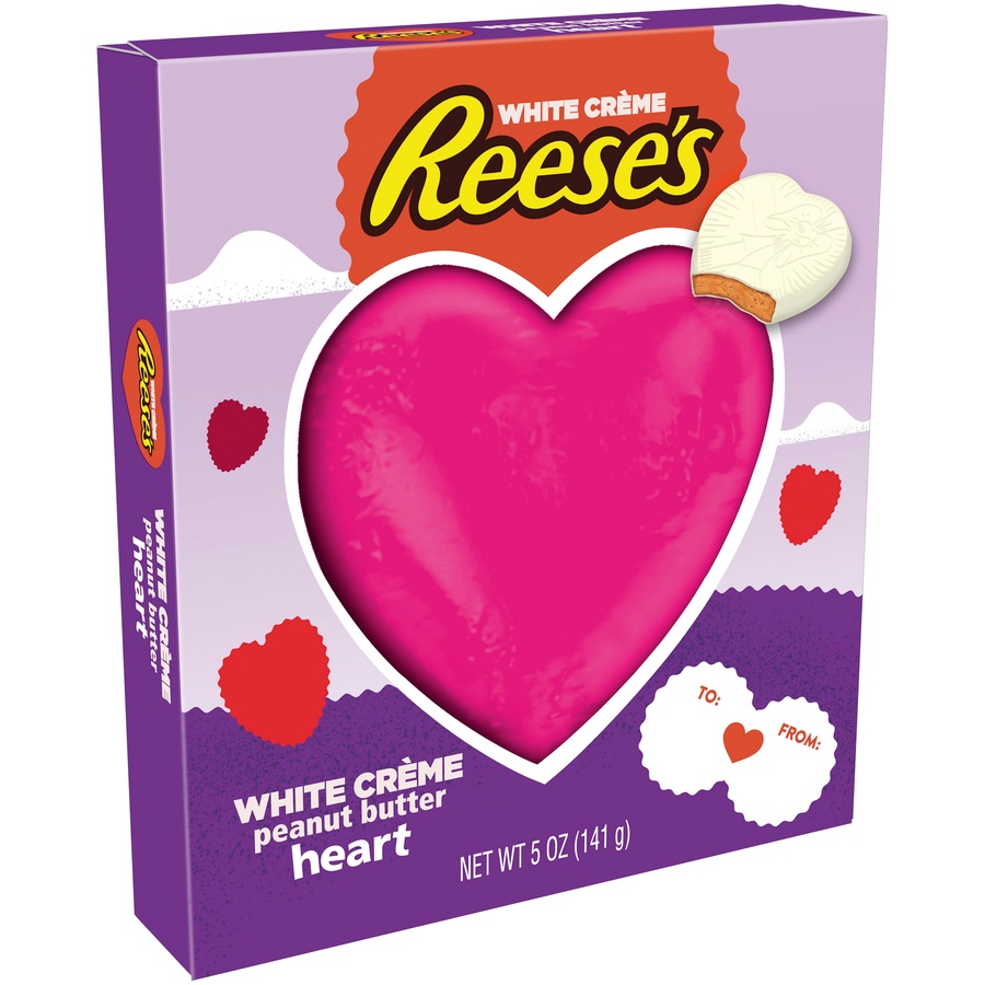 slide 1 of 1, Reese's Valentine's White Crme Peanut Butter Heart, 5 oz