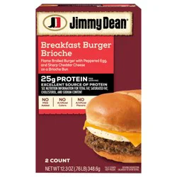 Jimmy Dean Protein Breakfast Burger Brioche Sandwiches - 2 ct Frozen