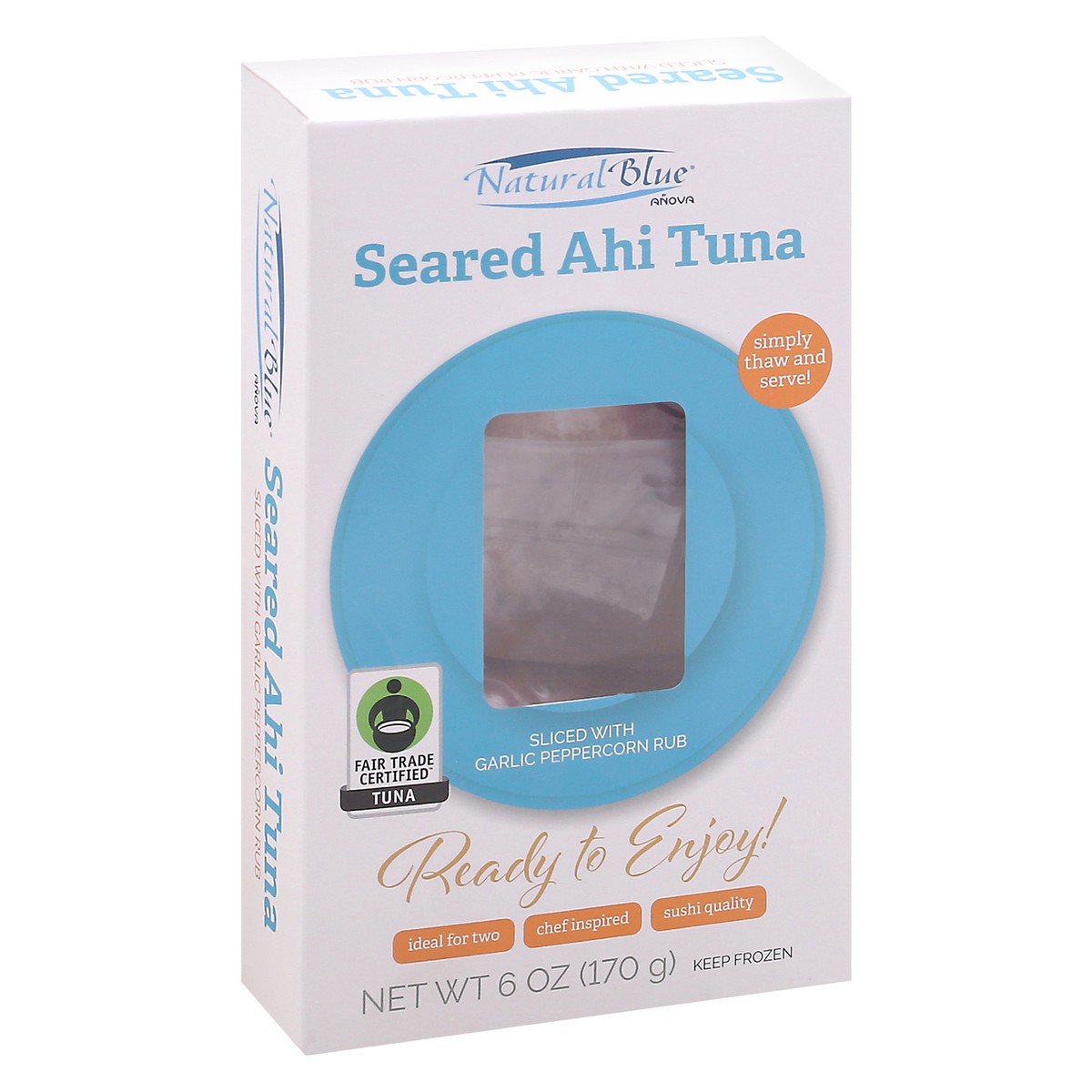 slide 7 of 9, Natural Blue Seared Ahi Tuna 6 oz, 6 oz