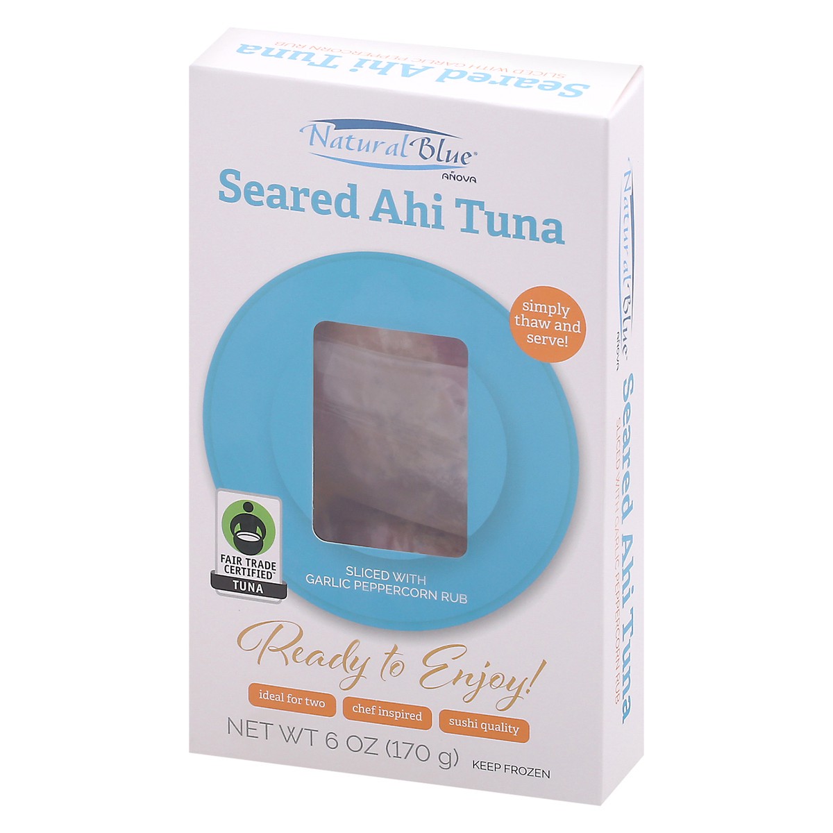 slide 8 of 9, Natural Blue Seared Ahi Tuna 6 oz, 6 oz