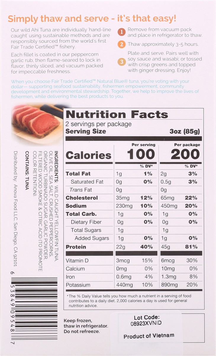 slide 9 of 9, Natural Blue Seared Ahi Tuna 6 oz, 6 oz