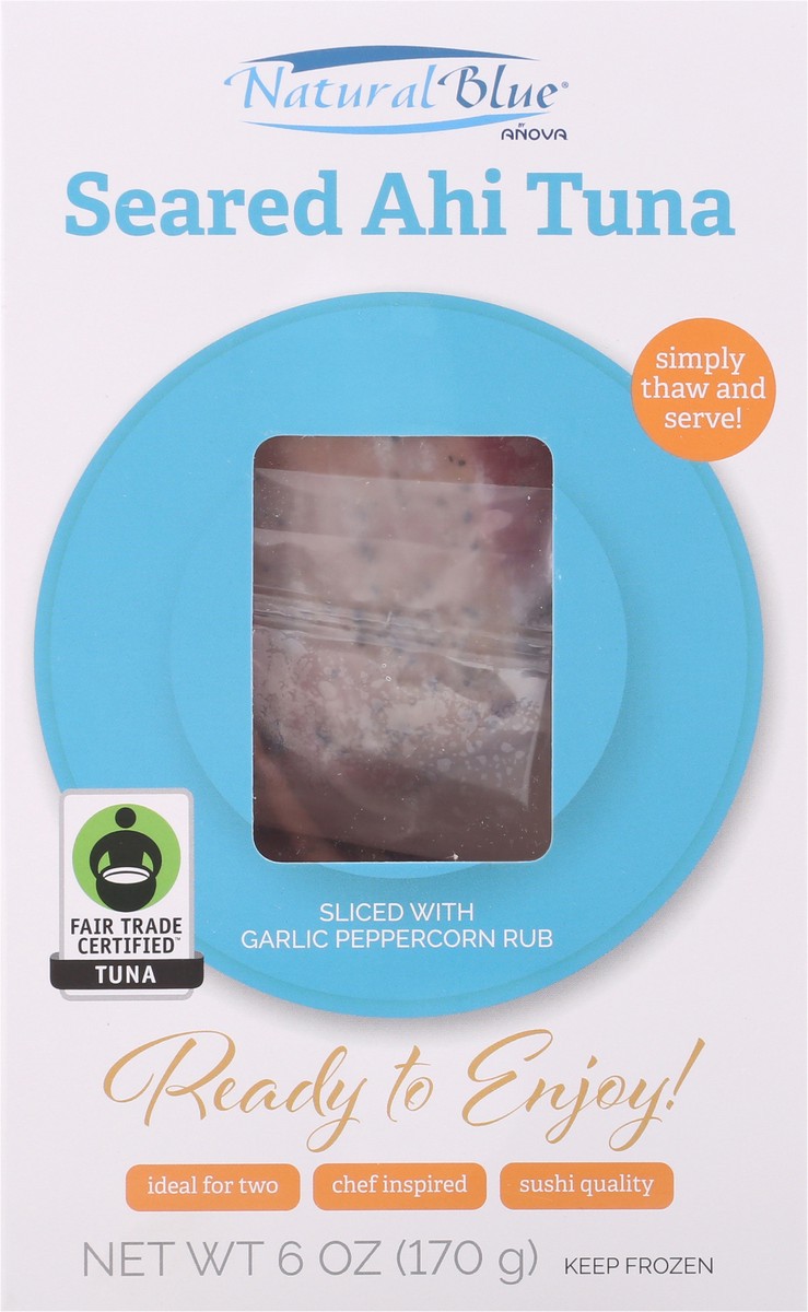 slide 4 of 9, Natural Blue Seared Ahi Tuna 6 oz, 6 oz