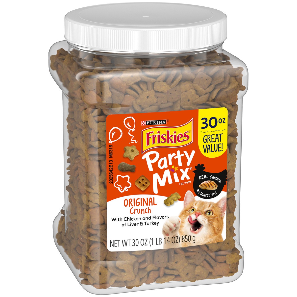 slide 5 of 9, Friskies Purina Friskies Cat Treats, Party Mix Original Crunch, 30 oz